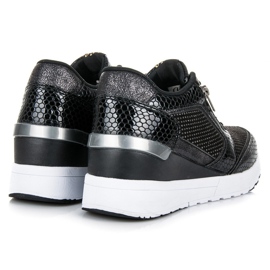 Kylie Sportschuhe auf einem Keil schwarz 1