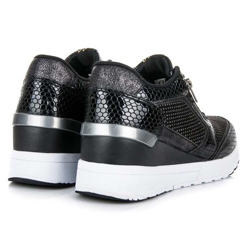 Kylie Sportschuhe auf einem Keil schwarz 1