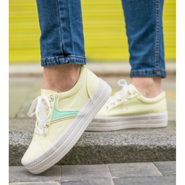 Kylie Turnschuhe auf der Plattform gelb 1