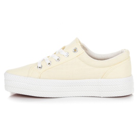 Kylie Turnschuhe auf der Plattform gelb 2