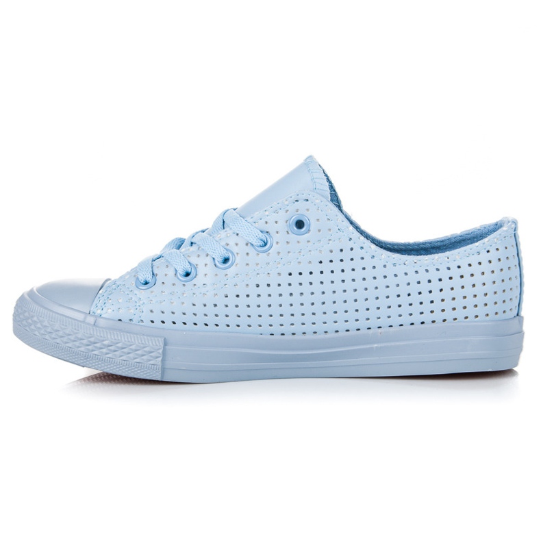 Kylie Durchbrochene Turnschuhe auf der Bindung blau 1