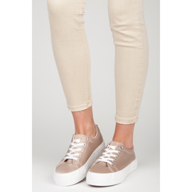 Kylie Satin-Turnschuhe auf der Plattform gelb 1