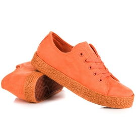 Kylie Orange Turnschuhe Espadrilles 2