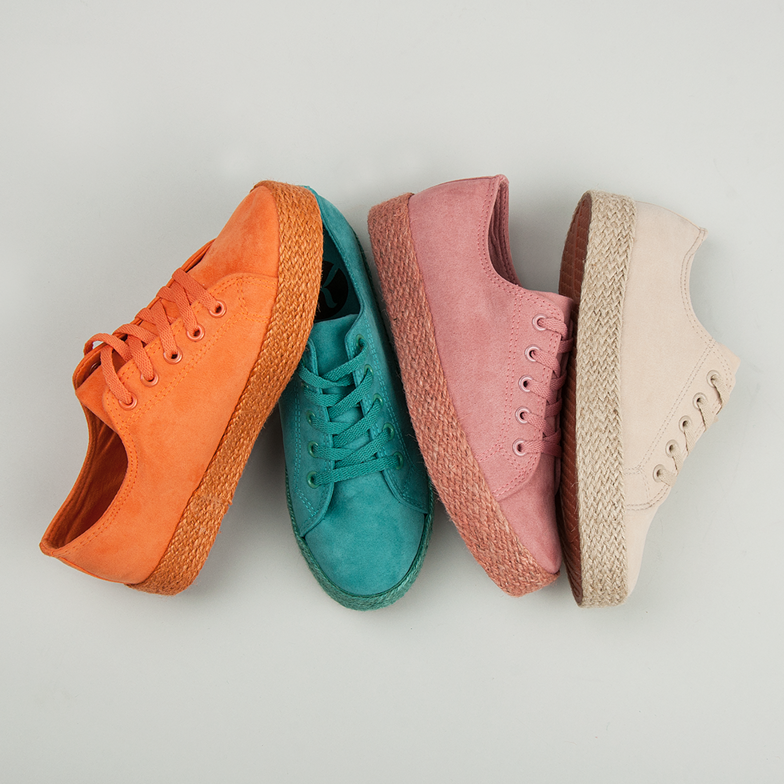 Kylie Orange Turnschuhe Espadrilles 1