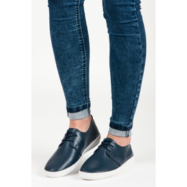 Vinceza Leichte Turnschuhe aus Leder blau 1