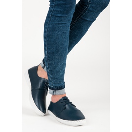 Vinceza Leichte Turnschuhe aus Leder blau 2
