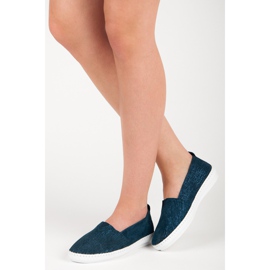 VINCEZA Slipony aus Leder blau 2