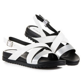 Sandalen mit VINCEZA-Schnalle weiß 2