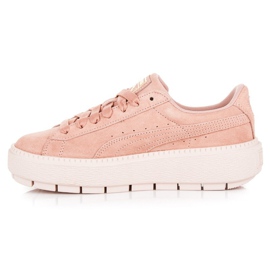 Puma Platform Trace WN`S rosa gelb 1