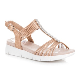 Kylie Sandalen mit Kristallen braun 2