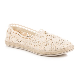 Seastar Beige Spitzen-Espadrilles 1