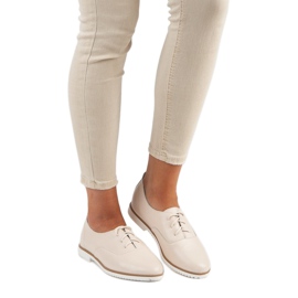 Hellbeige Lederschuhe von MAZARO 1