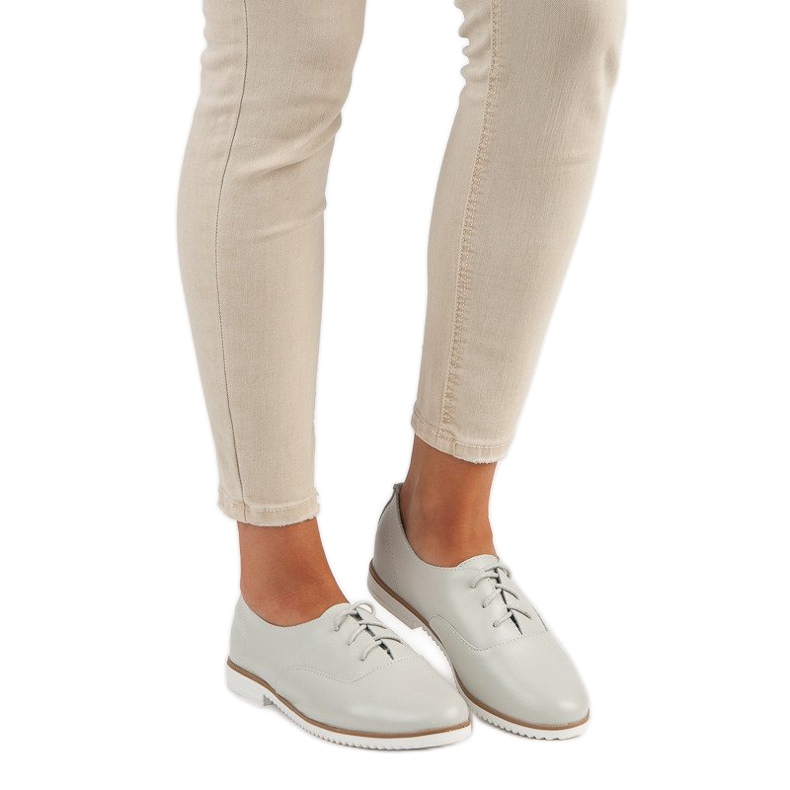 Graue Lederschuhe von MAZARO 1