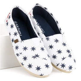McKey Modische Espadrilles zum Hineinschlüpfen weiß marineblau 1