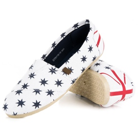 McKey Modische Espadrilles zum Hineinschlüpfen weiß marineblau 2