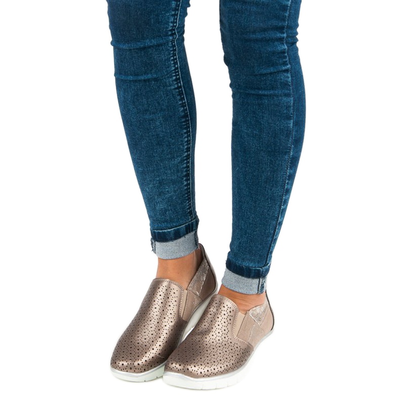 Filippo Goldene Slip-on-Schuhe 1