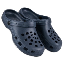 Marineblaue Gartenpantoffeln 1