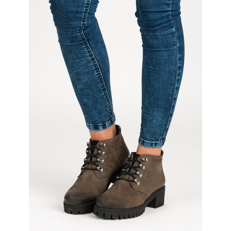 Lässige VINCEZA Stiefel grün 1