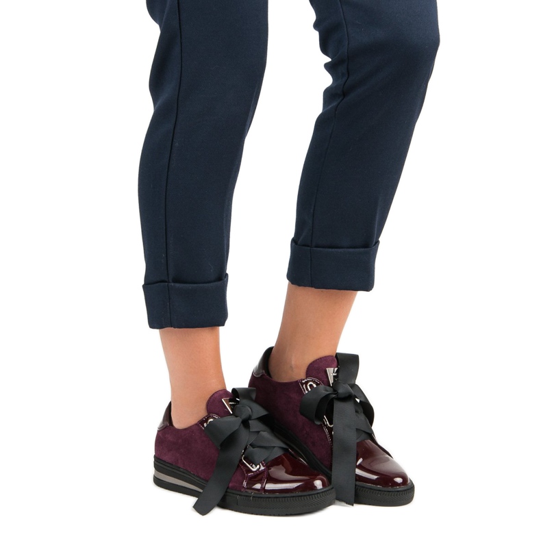 Filippo Elegante Sneaker lila rot 2