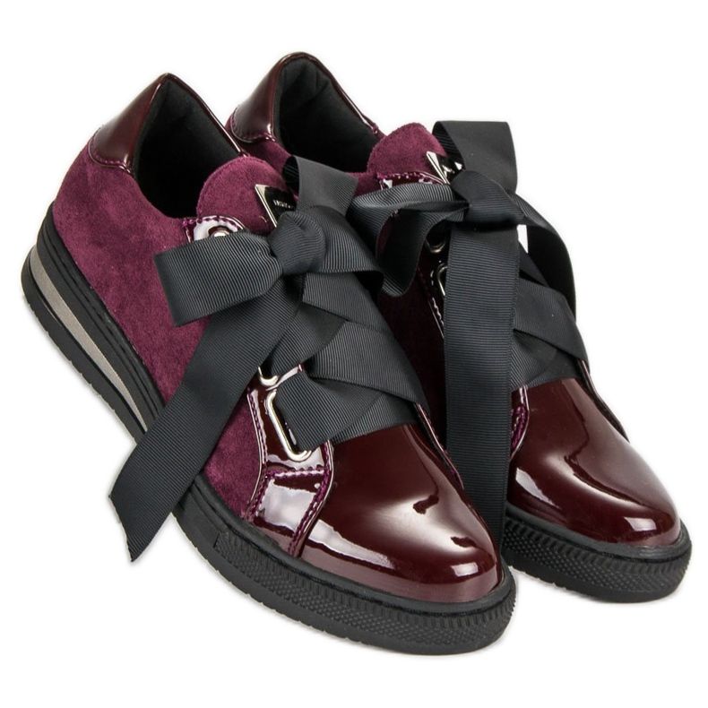 Filippo Elegante Sneaker lila rot 1