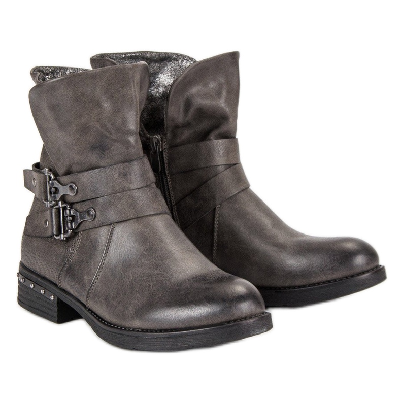 Forever Folie Graue Arbeiterstiefel 1