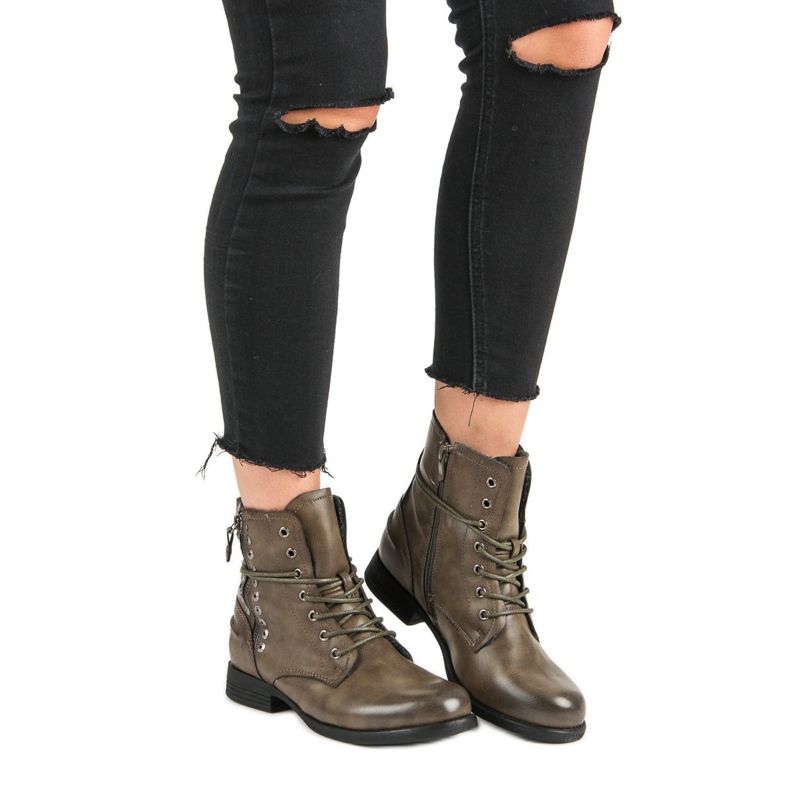 Kayla Grüne Rockstiefel 2