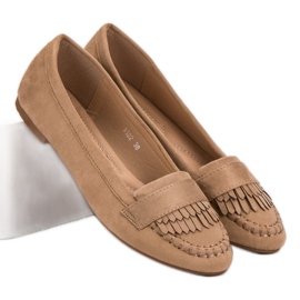 Small Swan Klassische dunkelbeige Loafer 2