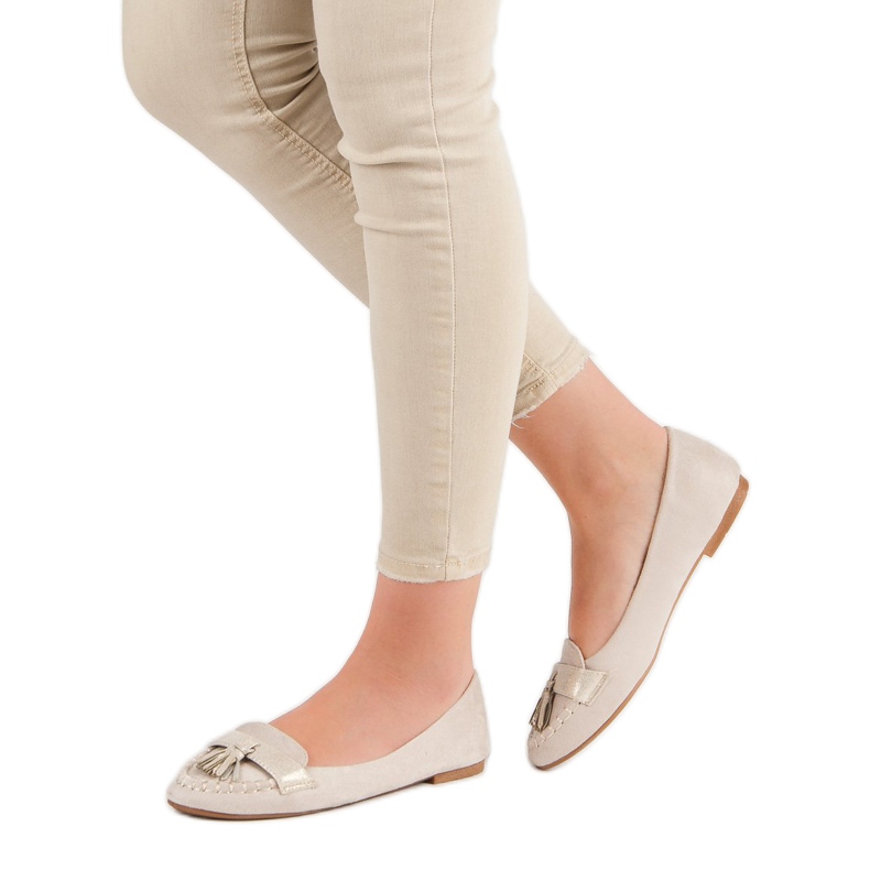 Small Swan Loafer mit Fransen braun 1