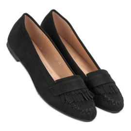 Small Swan Klassische schwarze Loafer 2