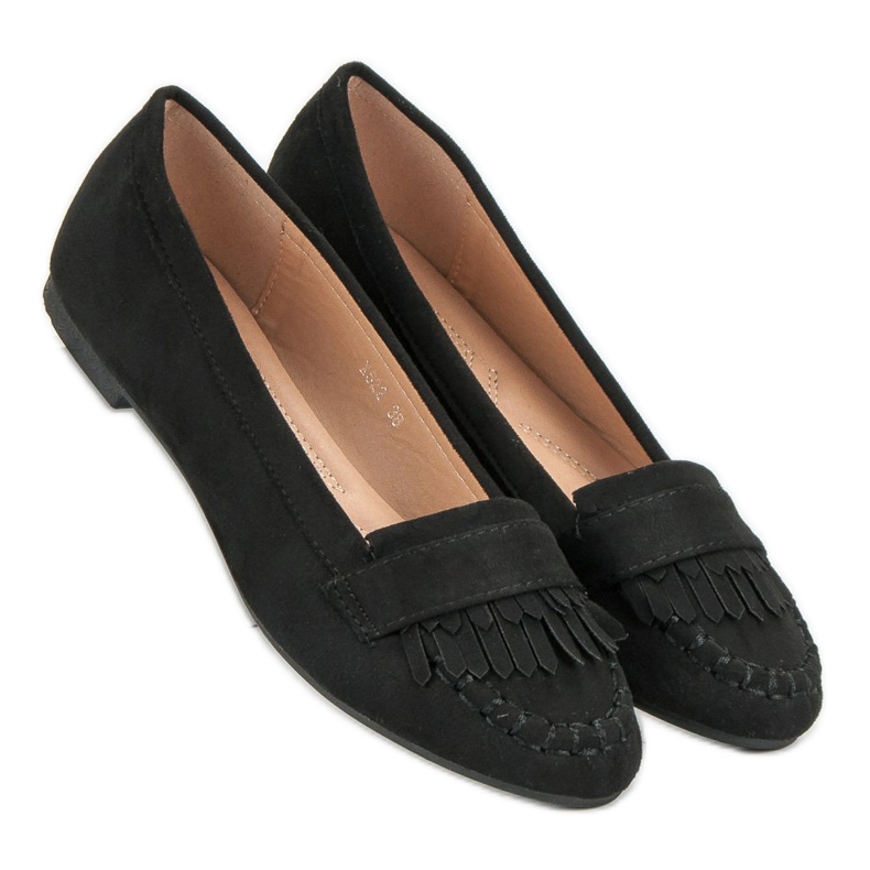 Small Swan Klassische schwarze Loafer 2