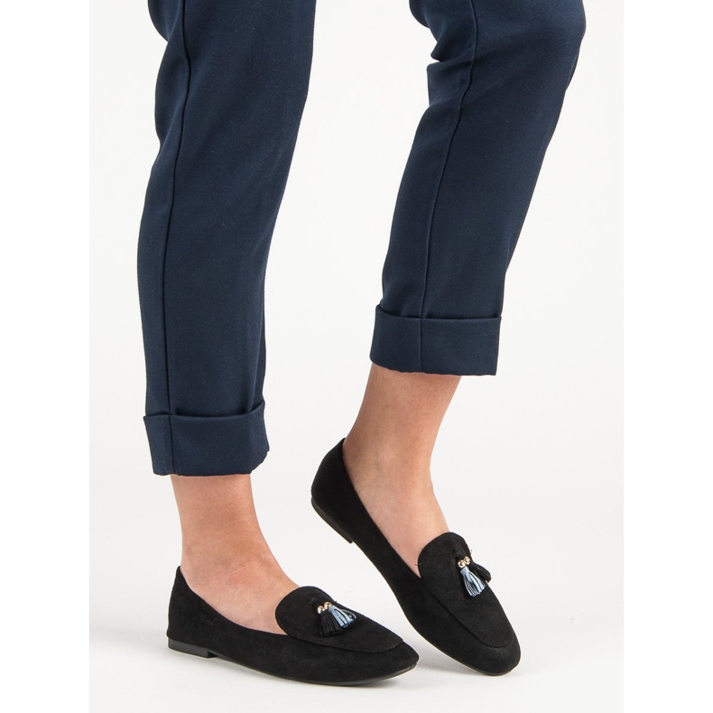 Small Swan Glitzer-Loafer schwarz 1