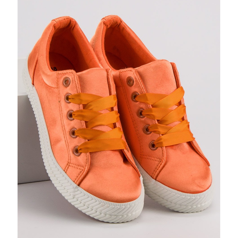 Kylie Satin-Turnschuhe orange 2