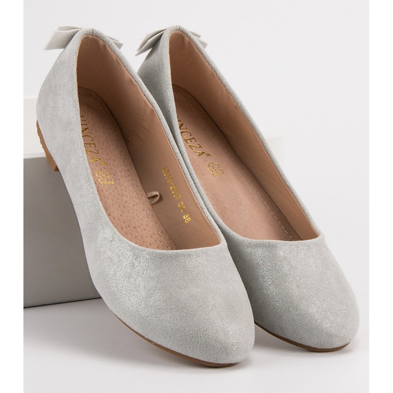 Vinceza Bequeme Ballerinas grau 2