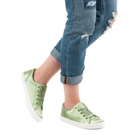 Kylie Satin-Turnschuhe grün 1