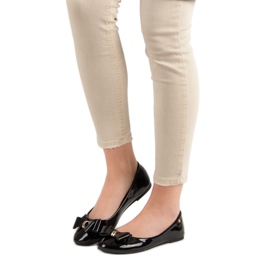 Lackierte Ballerinas mit Schleife VINCEZA schwarz 2