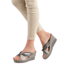 VINCEZA Keilsandalen grau 2