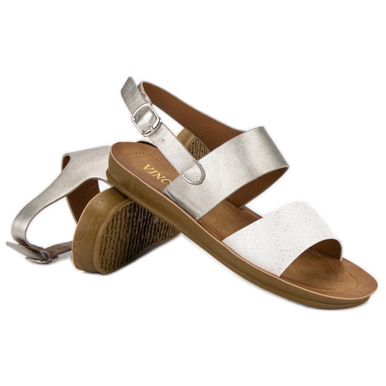 Bequeme VINCEZA Sandalen grau 1