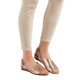 VINCEZA durchbrochene Sandalen gelb 2