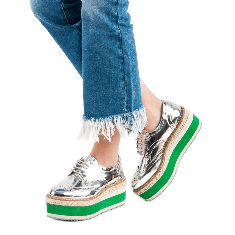 Corina Mode Keilschuhe grau 2