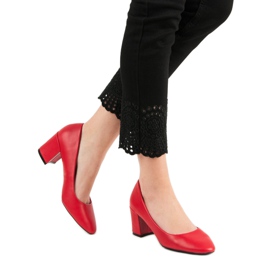 Ideal Shoes Klassische rote Pumps 2