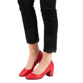 Ideal Shoes Klassische rote Pumps 1