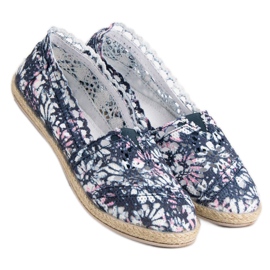 Sweet Shoes Slipper aus Spitze blau 2