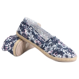 Sweet Shoes Slipper aus Spitze blau 1