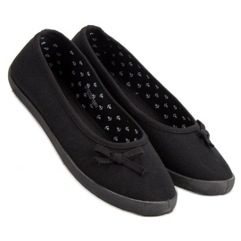 McKey Textilballerina mit Schleife schwarz 1