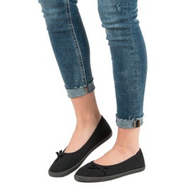 McKey Textilballerina mit Schleife schwarz 2