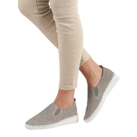 Filippo Slip-On-Sneakers aus Leder grau 1