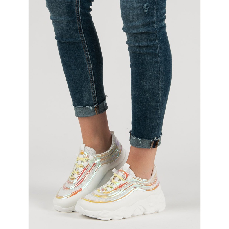 Leichte Sportschuhe weiß mehrfarbig 2