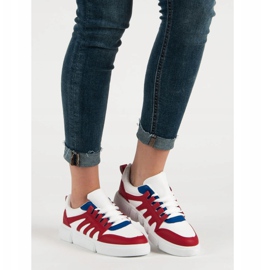 SHELOVET Bequeme Sportschuhe weiß rot 1