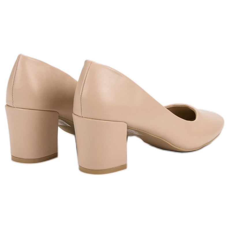 Ideal Shoes Klassische beige Pumps 1