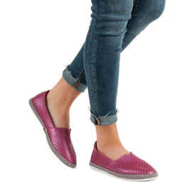 Sneakers aus Leder zum Hineinschlüpfen VINCEZA lila 1